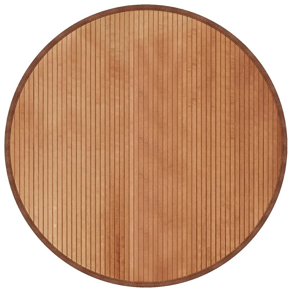 Teppich Rund Natur 100 cm Bambus