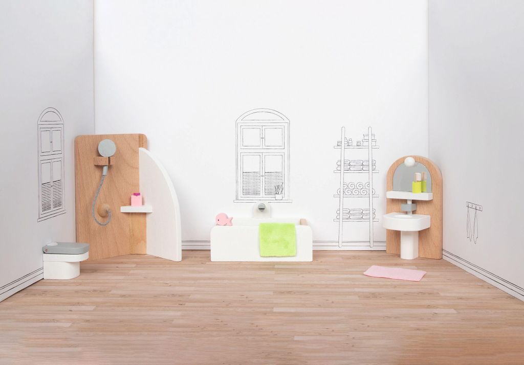goki Puppenmöbel Style, Badezimmer Produktbild 
