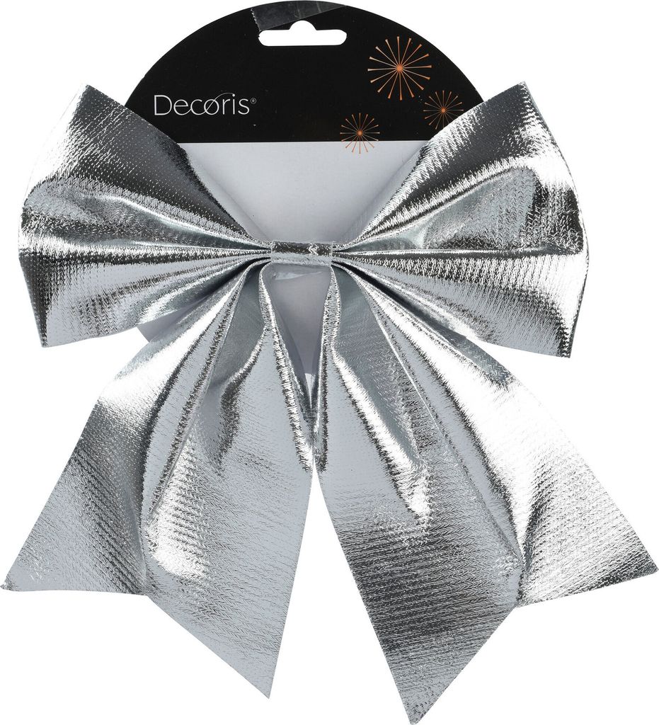 Schleife 24cm 1 Stück Silber metallic Produktbild 