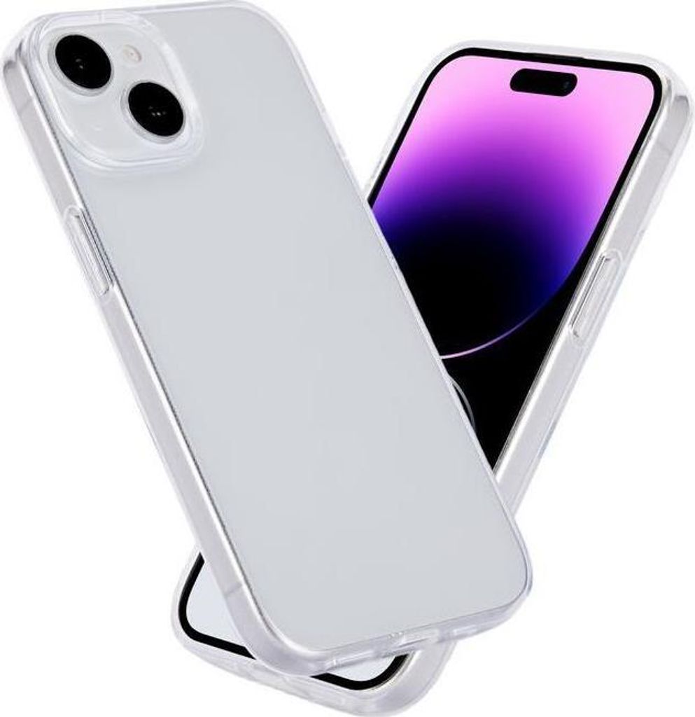 eSTUFF INFINITE VIENNA Transparente Hülle für iPhone 15 Plus. Material: 100% recyceltes TPU, ES67100026