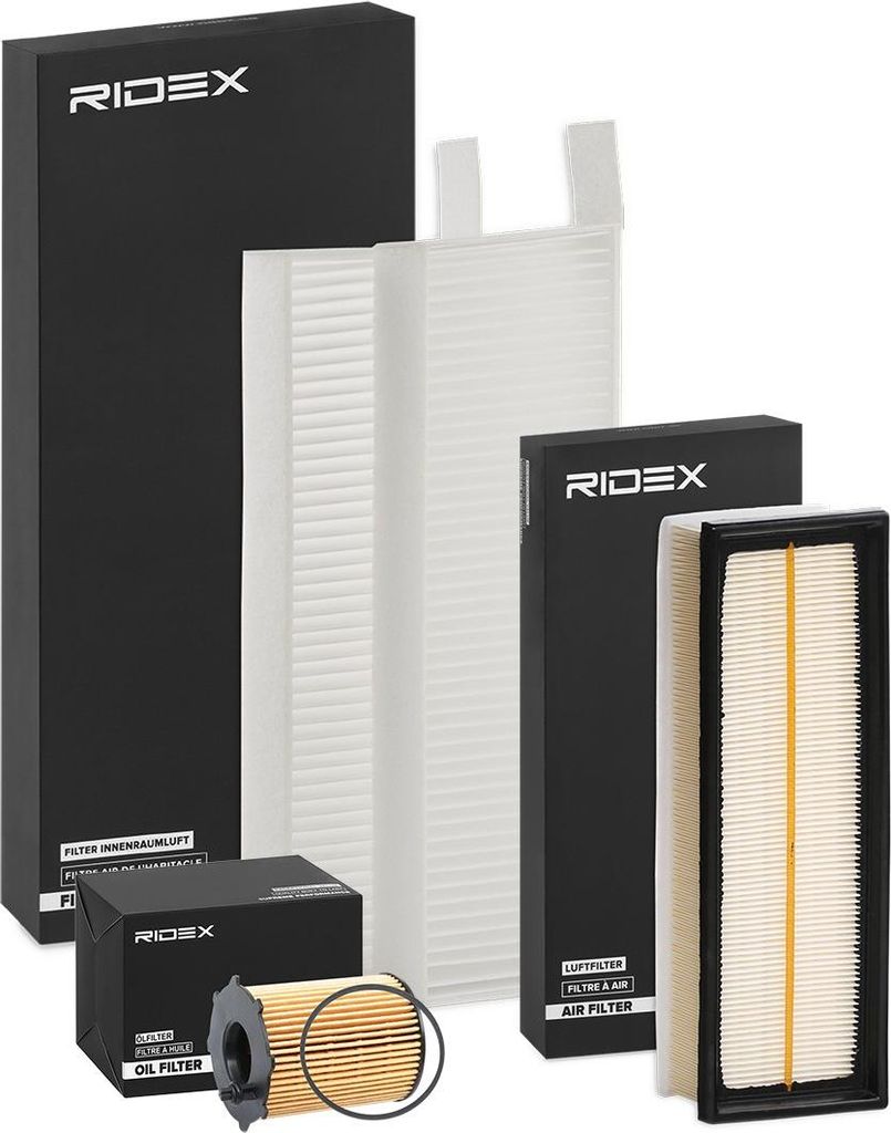 RIDEX Filterset Inspektionspaket Filtersatz für VW Golf VII Schrägheck (5G1, BQ1, BE1, BE2) Golf IV Schrägheck (1J1) GOLF VI (5K1) Golf V Schrä...