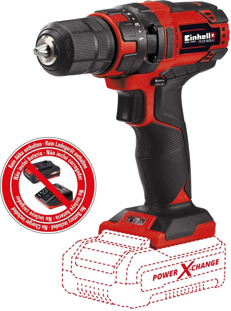 Akumulatorowa wiertarko-wkrętarka Einhell TC-CD 18/35 Li - Zdjęcie produktu 