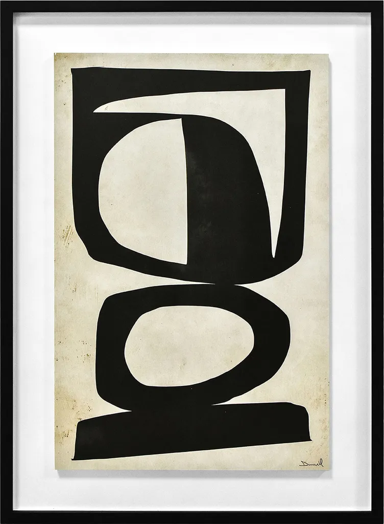 Dan Hobday Chances Plaque Encadrée Bois PM11479 - 70x50 cm Beige/Noir