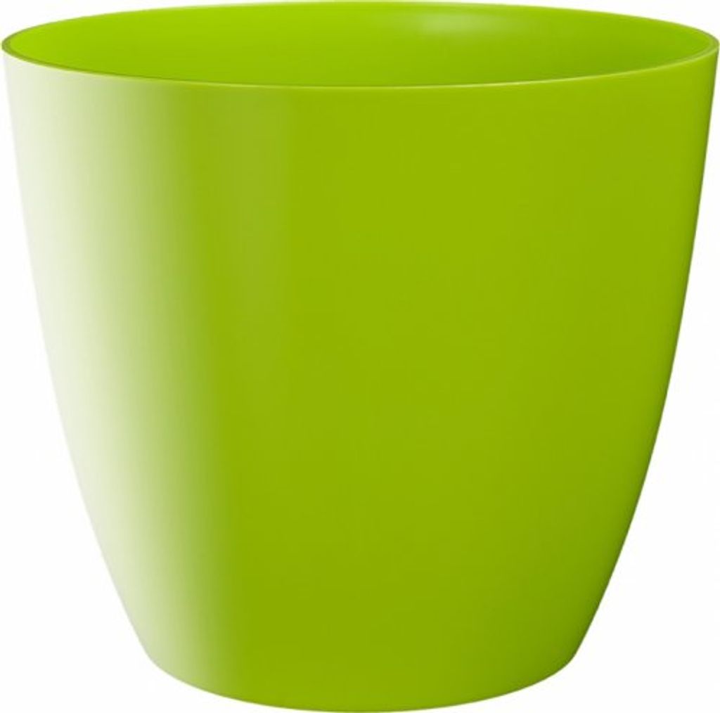 Obal na květináč ELLA plastový zelený lesklý d13x12cm Obrázek produktu 