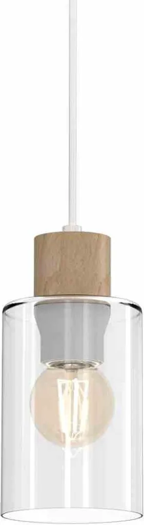 Suspension Madera Blanche MLP8554 : Éclairage Apaisant contre les Zones Sombres