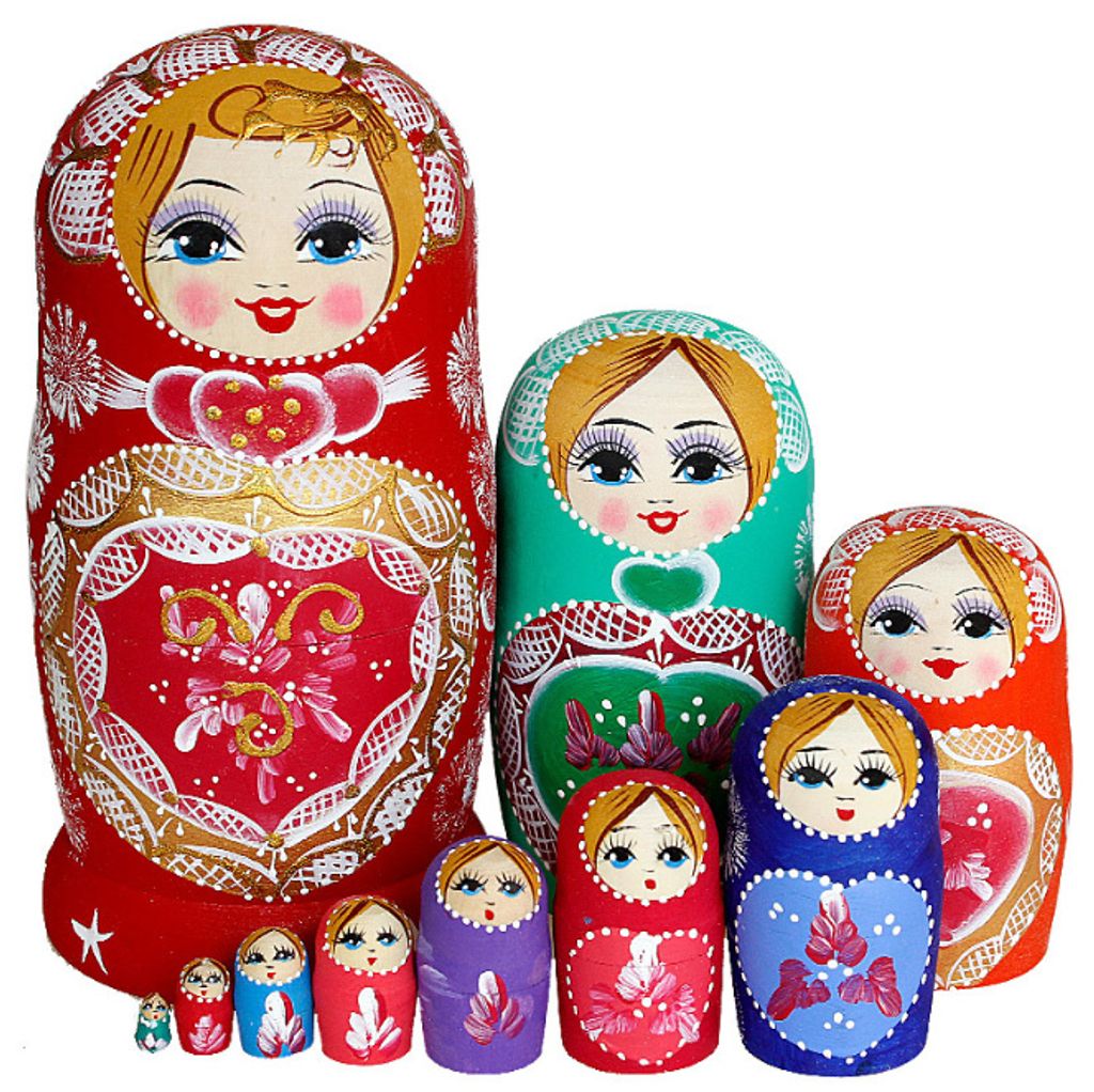 Set Tiere Holznistpuppen Babuschka Matroschka Russische Puppe 6 Stück 