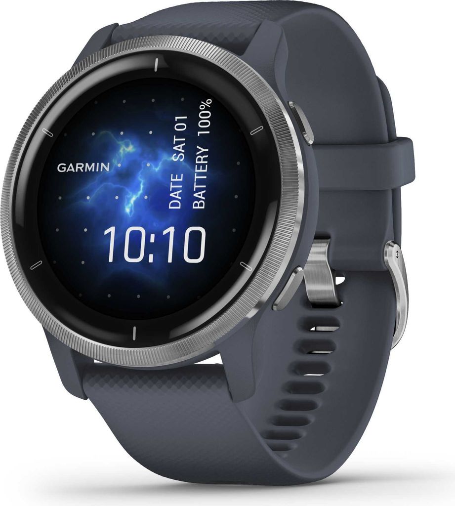Garmin Smartwatch Venu 2, granitblau/silber, rund, Produktbild 