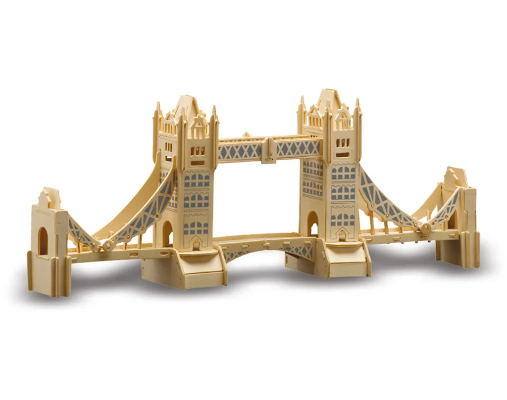 PEBARO Kit de construction en bois London Tower Bridge - Maquette 3D