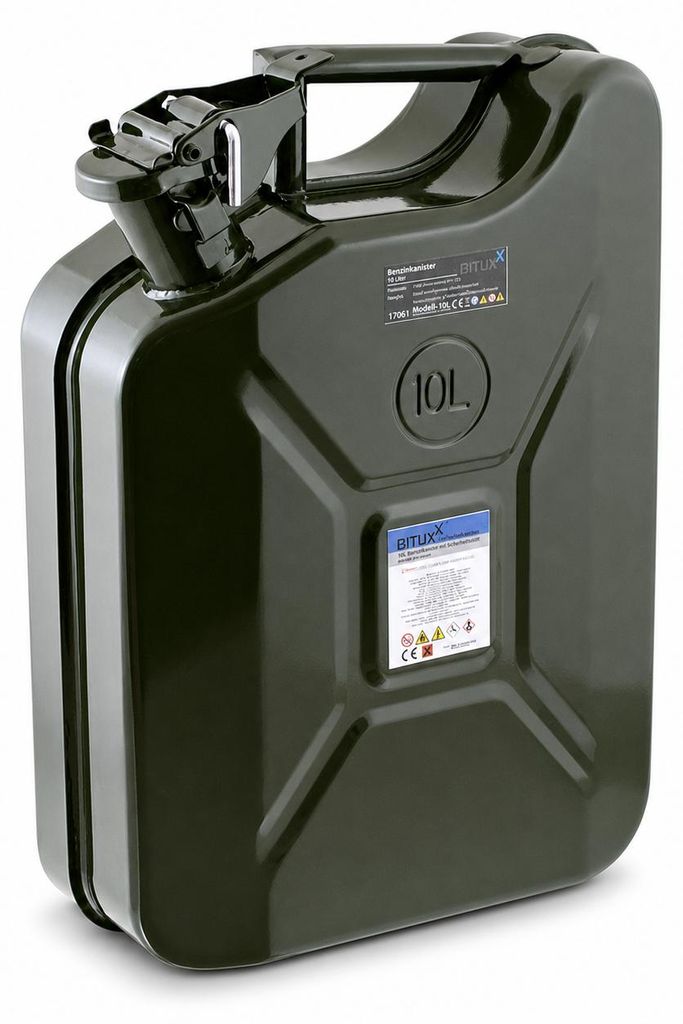 Bituxx Kraftstoffkanister Metall 10 Liter Olive MS-17061 Produktbild  KI-generiertes Bild