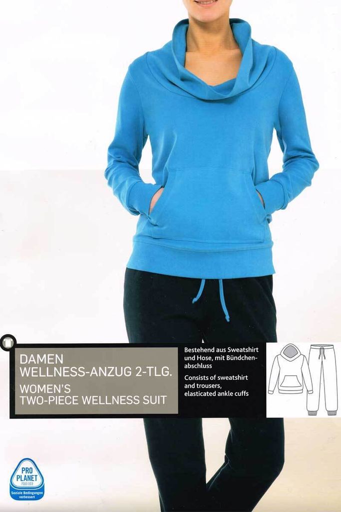 Vivess Damen Wellness Anzug 2-TLG. Blau L