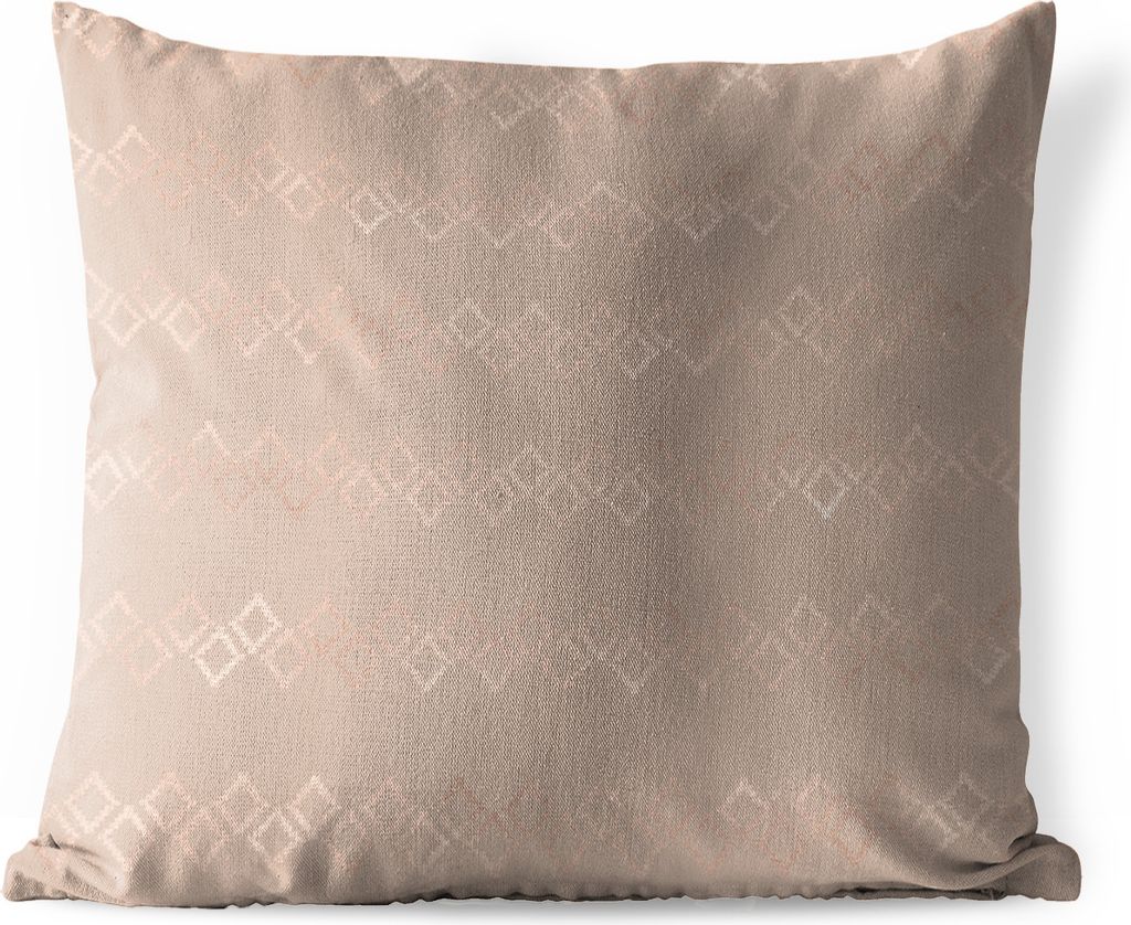 MuchoWow Outdoor Kissen - Muster - Rosa - Linie - 40x40 cm - Wetterfest - Lounge Kissen - Kopfkissen - Interieur - Polster mit Bild