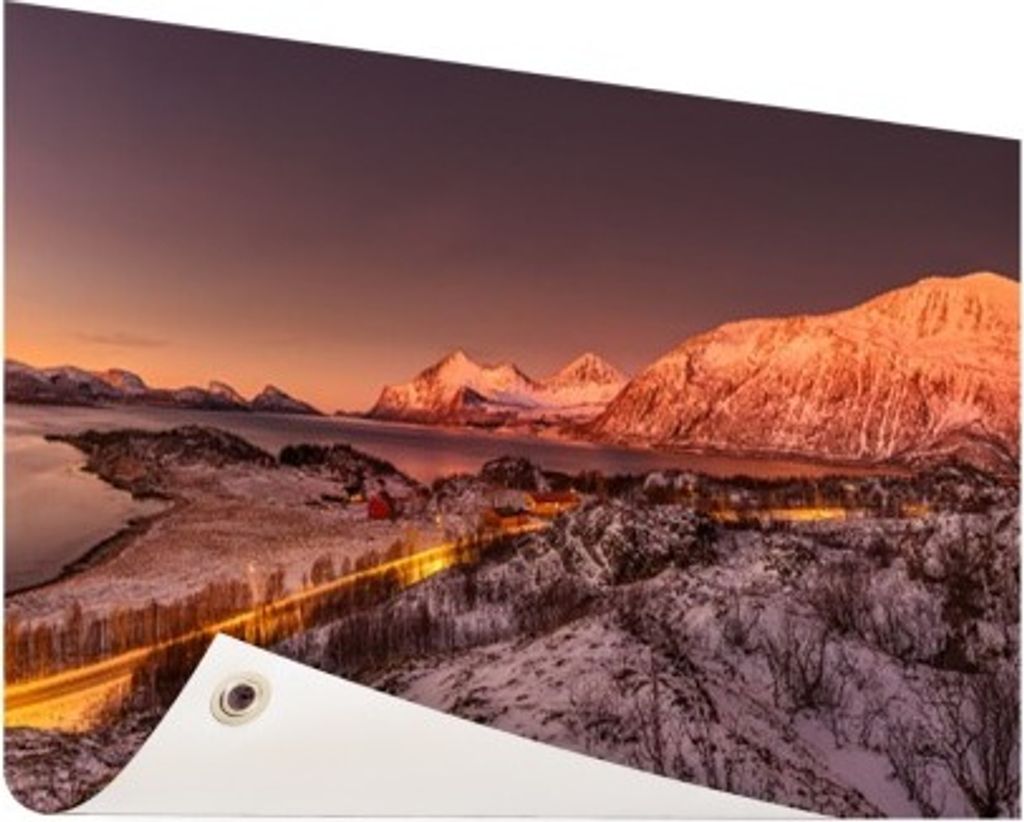 Gartenposter - 120x80 cm - Arktischer Sonnenuntergang über Kvaloya - Modernes Wandbilder - Natur