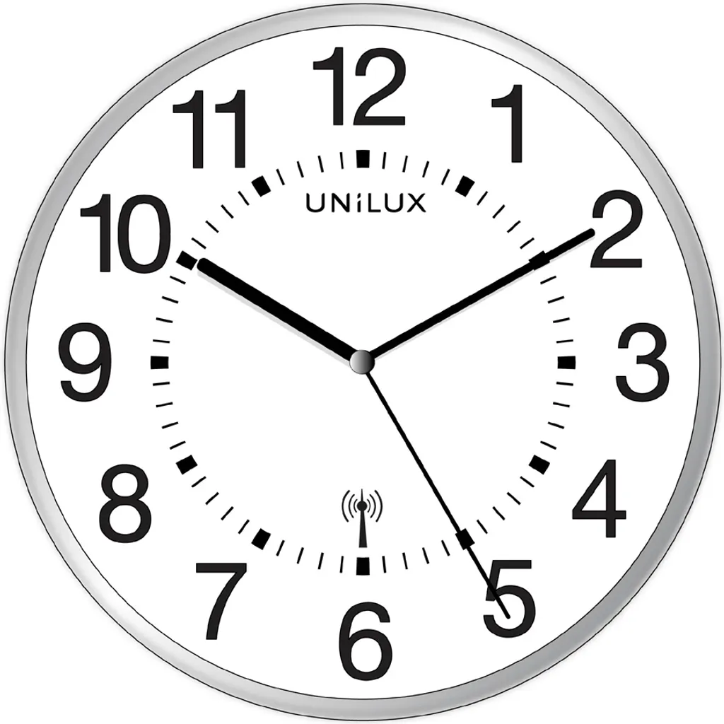 AMS Orologio da Parete analogico radiocontrollato, Vetro Minerale