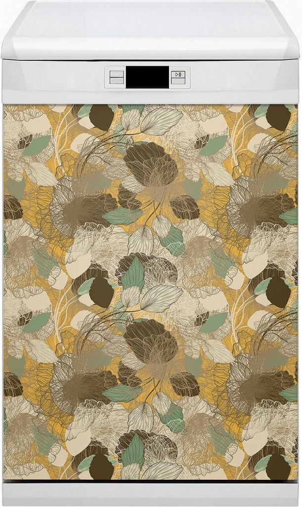 Küche Magnet für Spülmaschine Abwaschbar 45x80 cm Geschirrspüle - Retro -Kunst