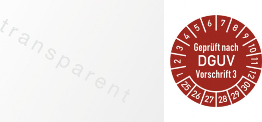 Dreifke Kabelprüfplakette ...DGUV Vorschr. 3, 2025-2030, Folie, 50x20...