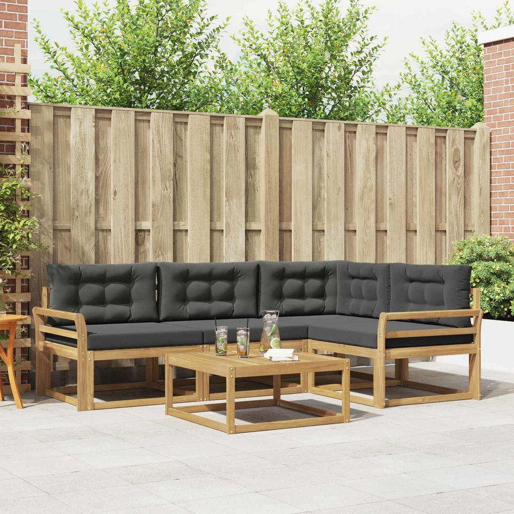 Möbel Outdoor-Sofagarnitur 5 pcs Weiß und Anthrazit 79 x 79 x 37 cmGartensofas - Gartensofas c2587