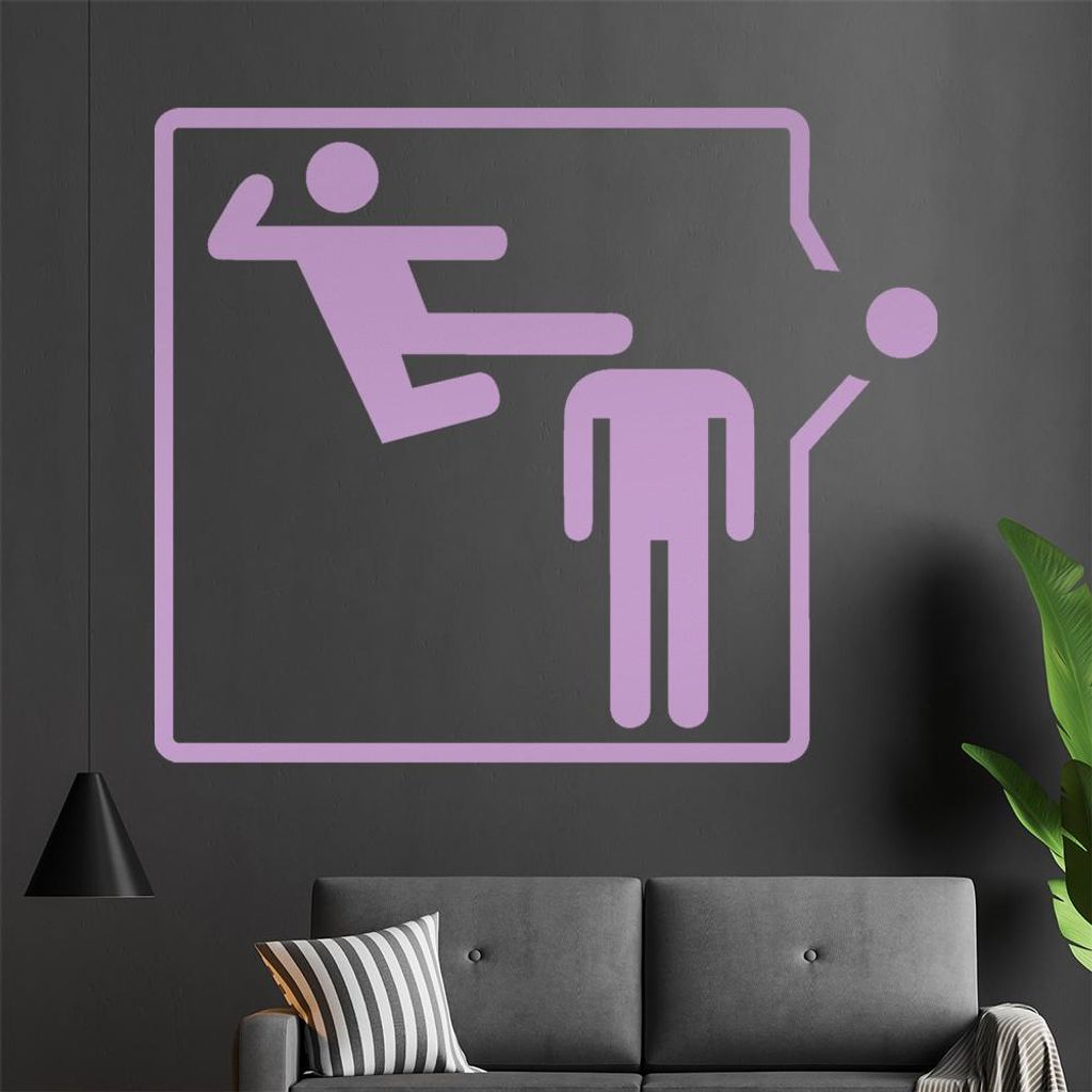 Achtung Kick Wandtattoo in 6 Größen - Wandaufkleber Wall Sticker - Dekoration, Küche, Wohnzimmer, Schlafzimmer, Badezimmer