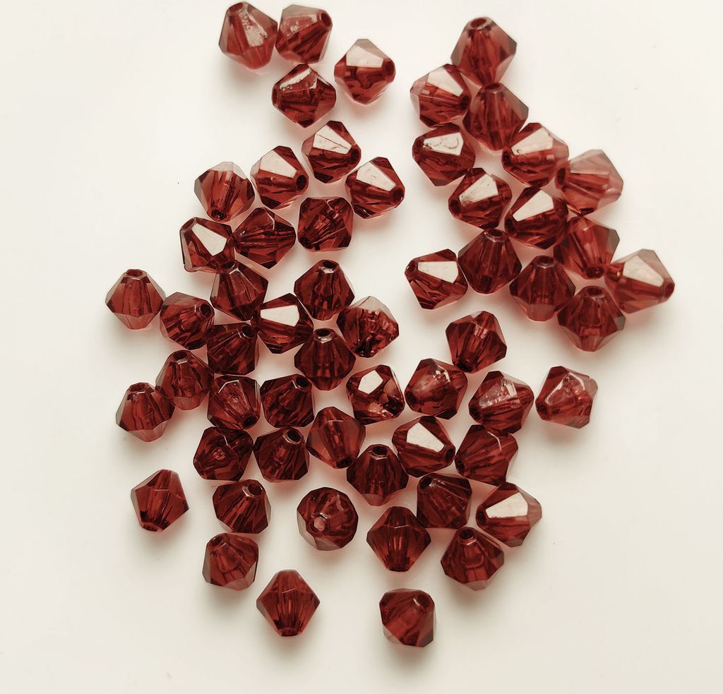 Doppelkegel Bicone 60 Stück Acryl Perlen Kristall Lose Produktbild 