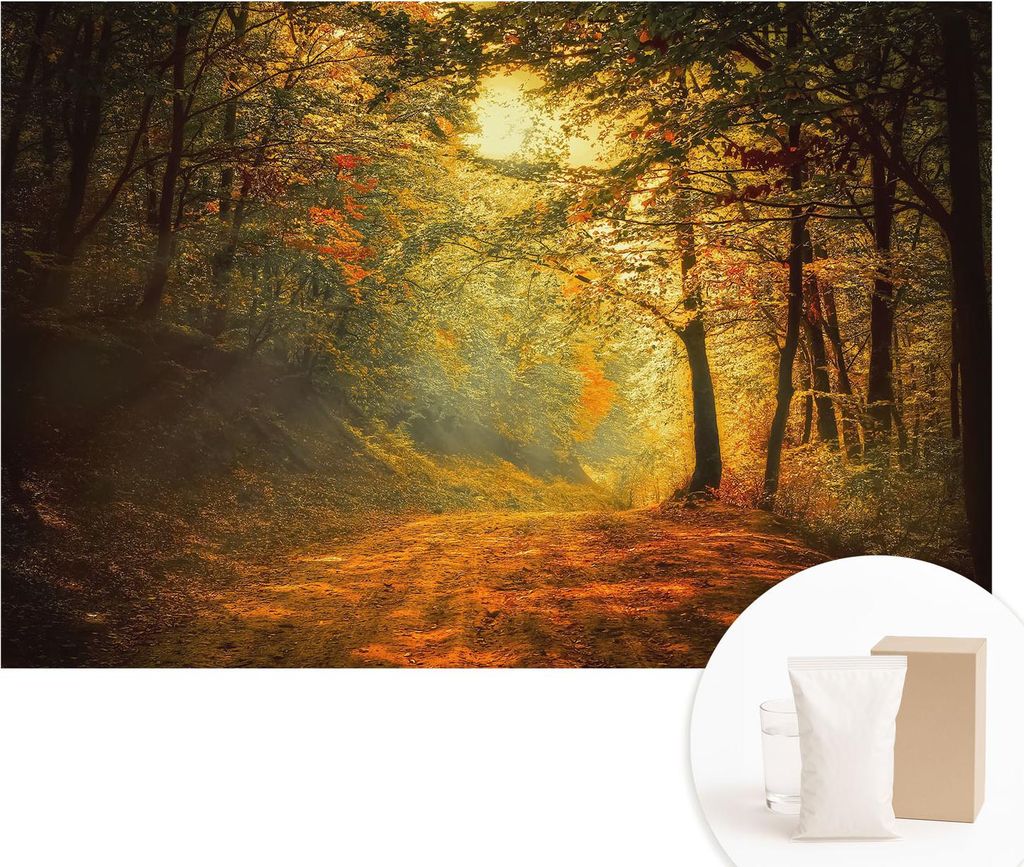 Fototapete - Wandbilder für Wohnzimmer - 104x70 cm - Dekorative Wandfolie - Modernes Design für Wanddekoration - Tapeten für Innenräume - Herbs...