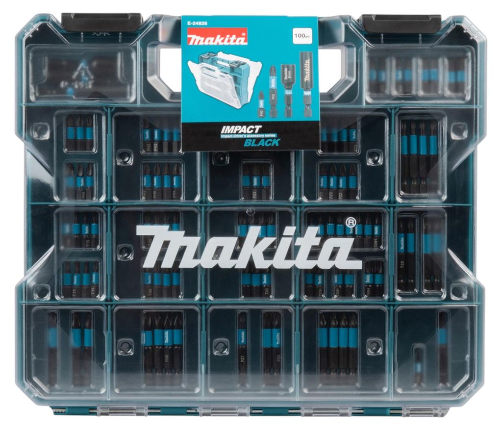 Zestaw czarnych bitów udarowych Makita E-24826 Zdjęcie produktu 