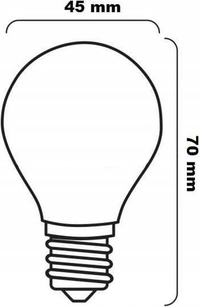 Stoßfeste Kugelbirne G45 E14 25W Energie