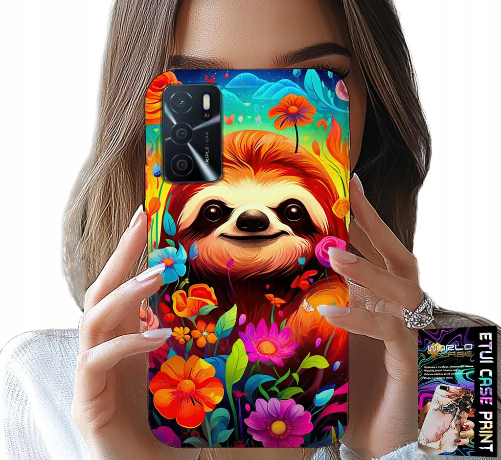 Cover Oppo A16 Koala Chic | Protezione Colorata + Vetro Display - 1