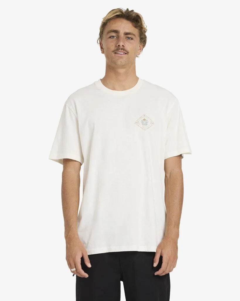 Billabong Agave Adiv SS T-shirt en Coton Bio Premium Blanc Cassé XL