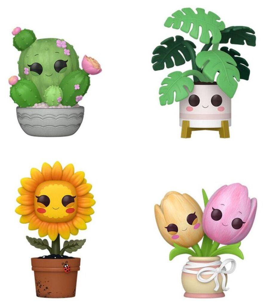 POP! Flora: 4 figuras: cactus, monstera, girasol, tulipán Imagen del producto 