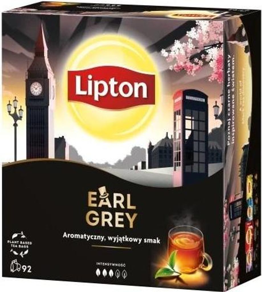 Lipton Earl Grey zwarte thee, 92 zakjes van 138 gram Productafbeelding 