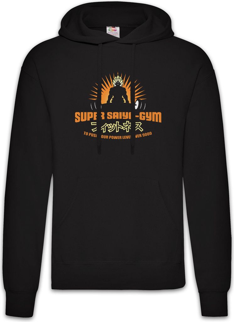 Urban Backwoods Super Saiya Gym, Herren Hoodie, Farbe: Schwarz, Größe: M