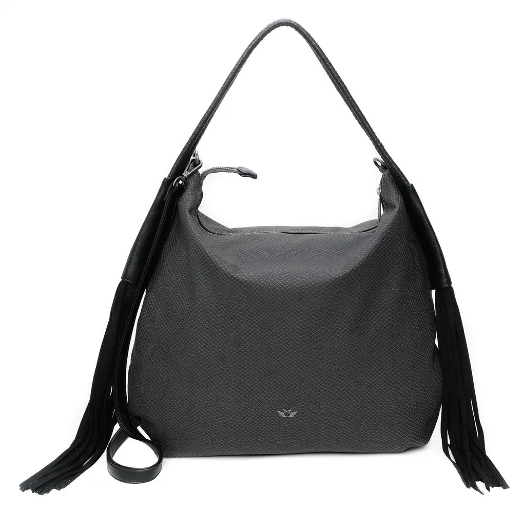 Borsa a Tracolla Fritzi aus Preußen Leja Hobo Snake Black - Vegan