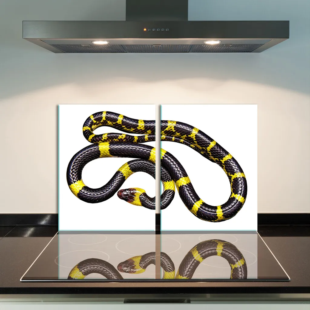 Copri Fornelli in Vetro Artistico 2 Pezzi 40x52 - Tema Animali Vivi - 11