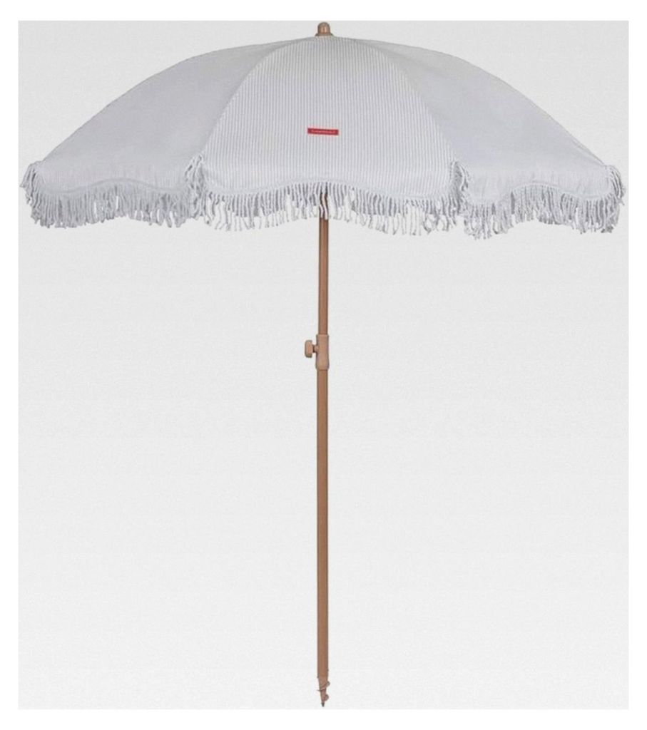 Großer Sonnenschirm für Strand, Schwimmbad, Garten und Balkon, höhen- und neigungsverstellbar, UPF 50+ Schutz, Polyester, Tragetasche, 210 x 180 cm