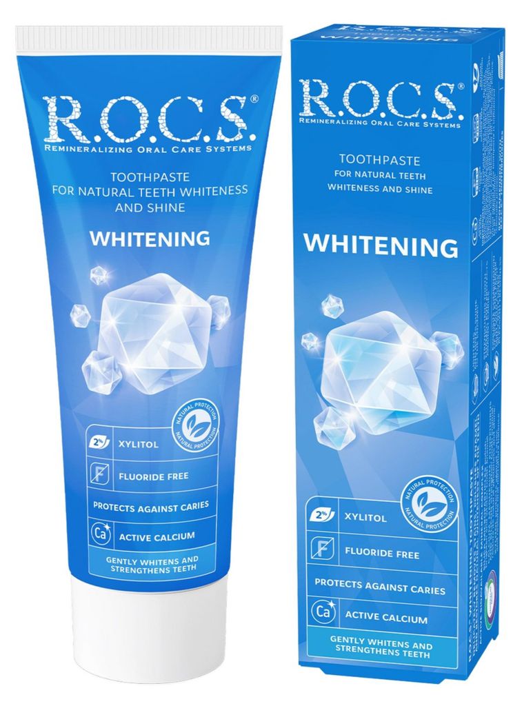 R.O.C.S. Whitening Zahnpasta 75ml | Fluoridfrei | Mit Produktbild 
