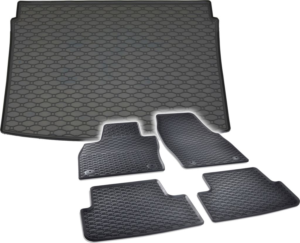 Gummi Fußmatten + Kofferraumwanne Set für Seat Arona, Bj. Produktbild 