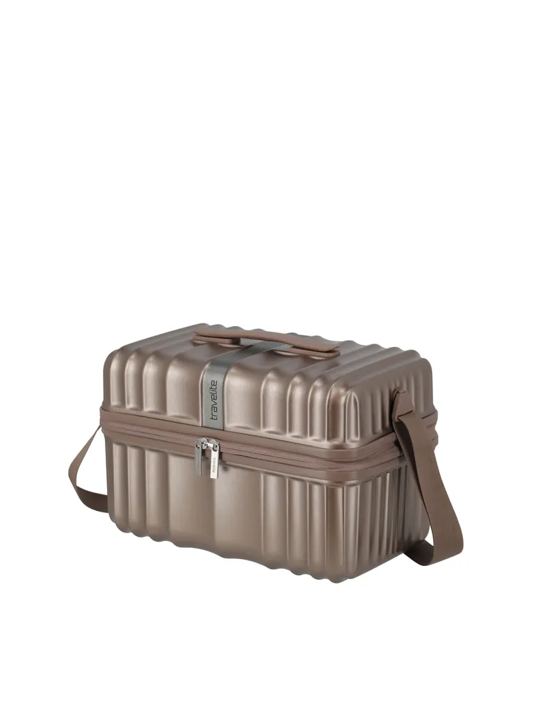 Travelite Paros Beauty Case Cappuccino Rosa Antico | Rigido e Organizzato - 4