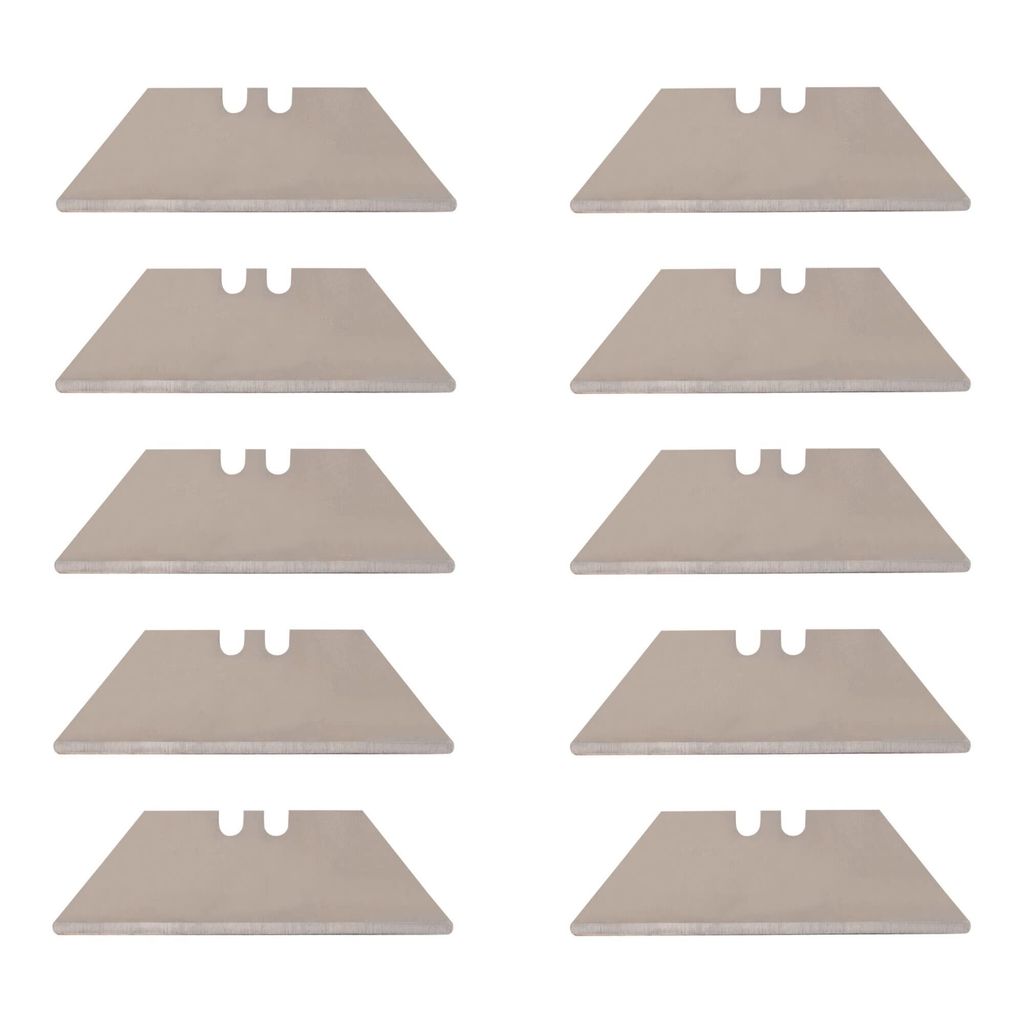 STIER Trapezklinge für Klappmesser, 10 Stück, 19 x 61 mm, geschärft, Wechselklingen für Cuttermesser, Für alle Klappmesser geeignet, Einfaches...