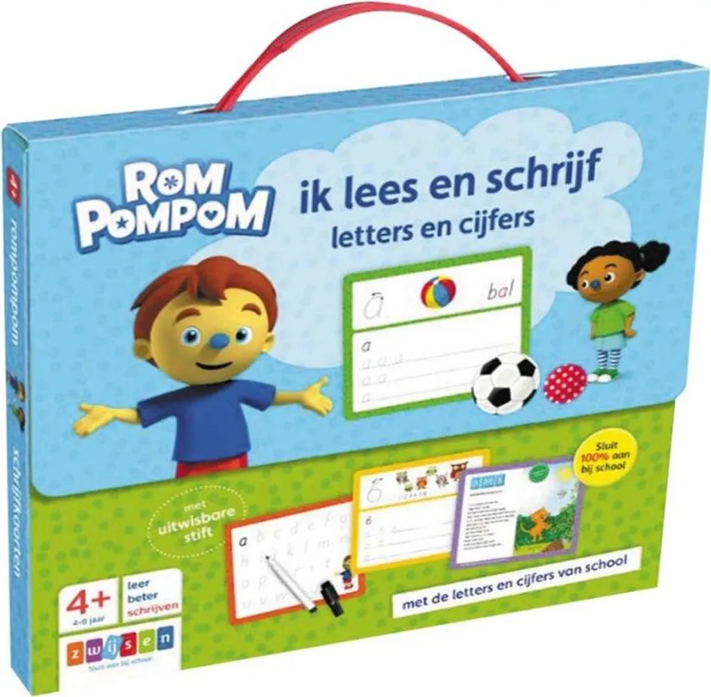 Coffret lettres et mots Rom Pompom kit pédagogique illustré