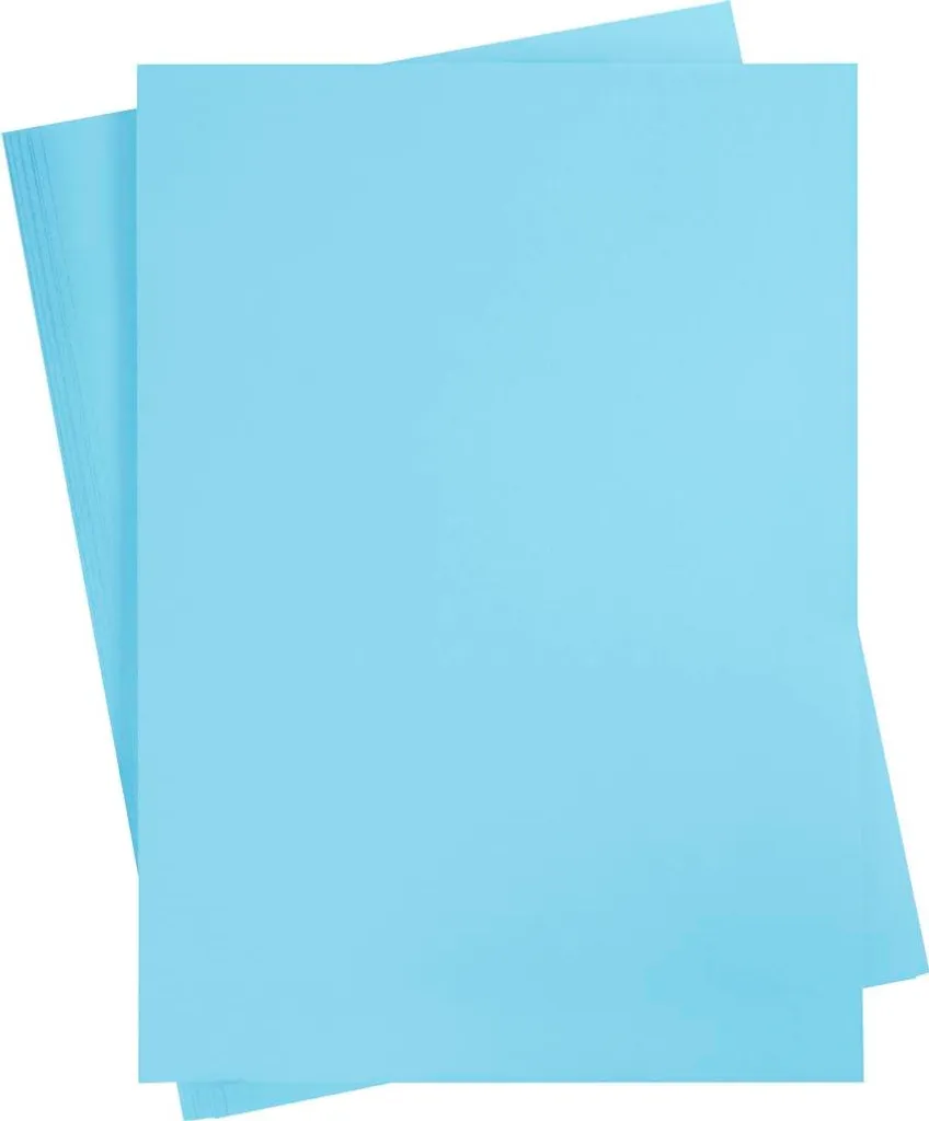 Papier cartonné A2 bleu clair pour affichage et travaux manuels 180g
