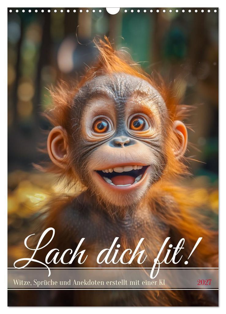 Lach Dich fit (Wandkalender 2027 DIN A3 hoch), CALVENDO Monatskalender
