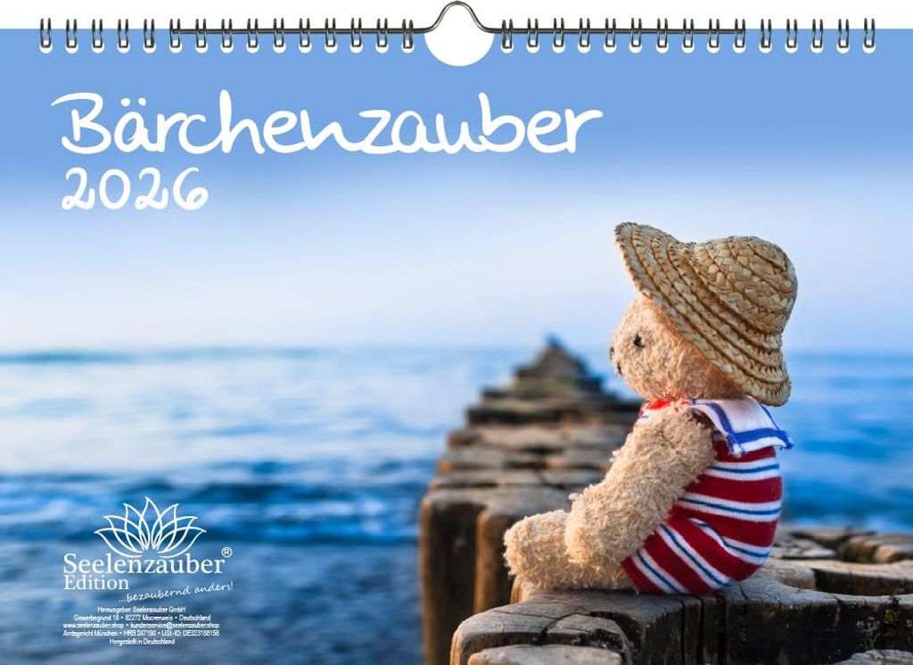 Bärchenzauber DIN A4 Kalender für 2026 Teddy und Bärchen