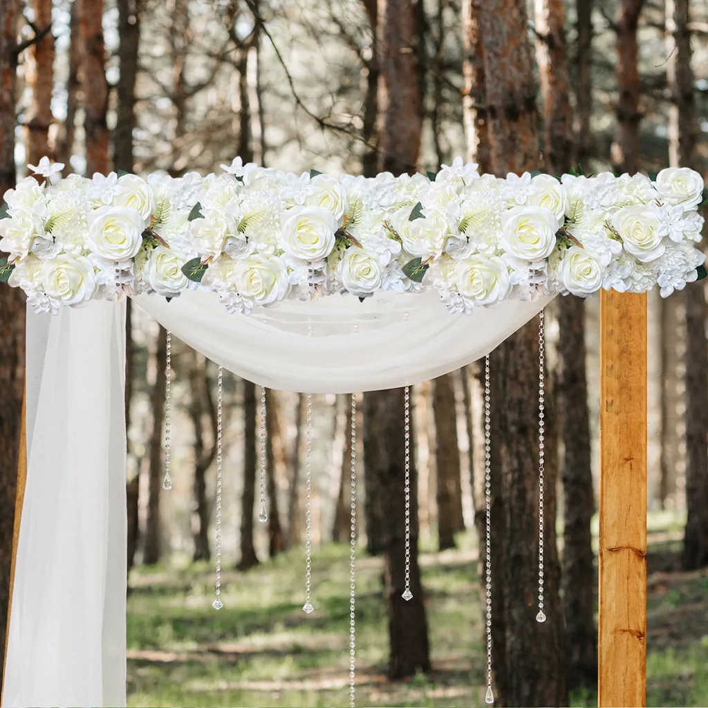 Fleurs de mariage artificielles effet réel pour décoration de buffet