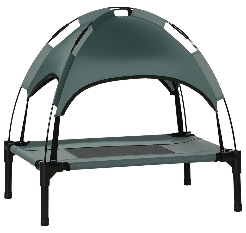 Haustierbett mit Dach - Erhöhtes Hundebett Liege - Outdoor - Atmungsaktives Nylon - XL - Marineblau