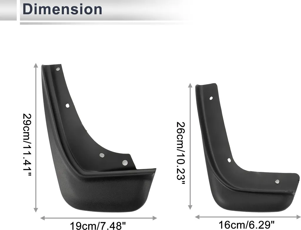 Bavettes de Protection Volvo C30 2010-2015 Résistantes avec Visserie Incluse
