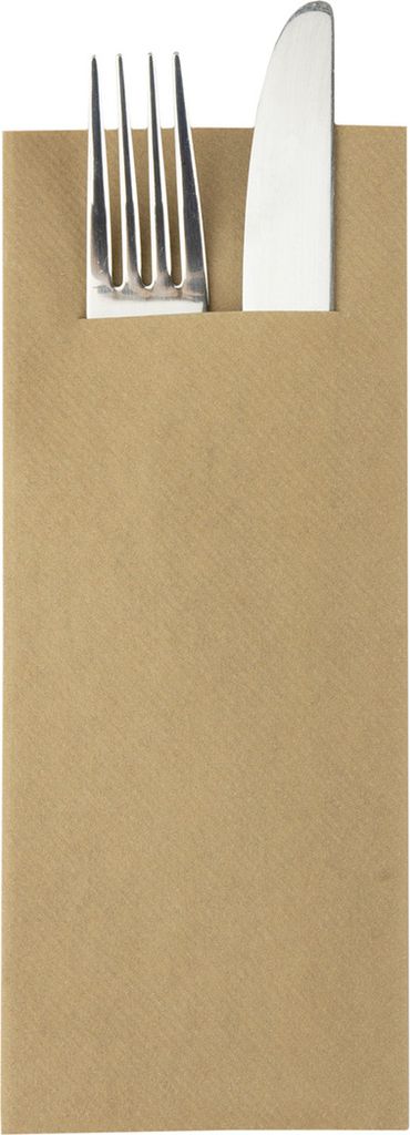 Airlaid Besteckservietten Naturbraun, 40 x 33 cm, 75 Stück - Mank
