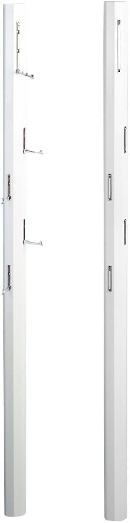 Appendiabiti - Bianco lucido - 8 x 185 cm - con 5 ganci Immagine del prodotto 