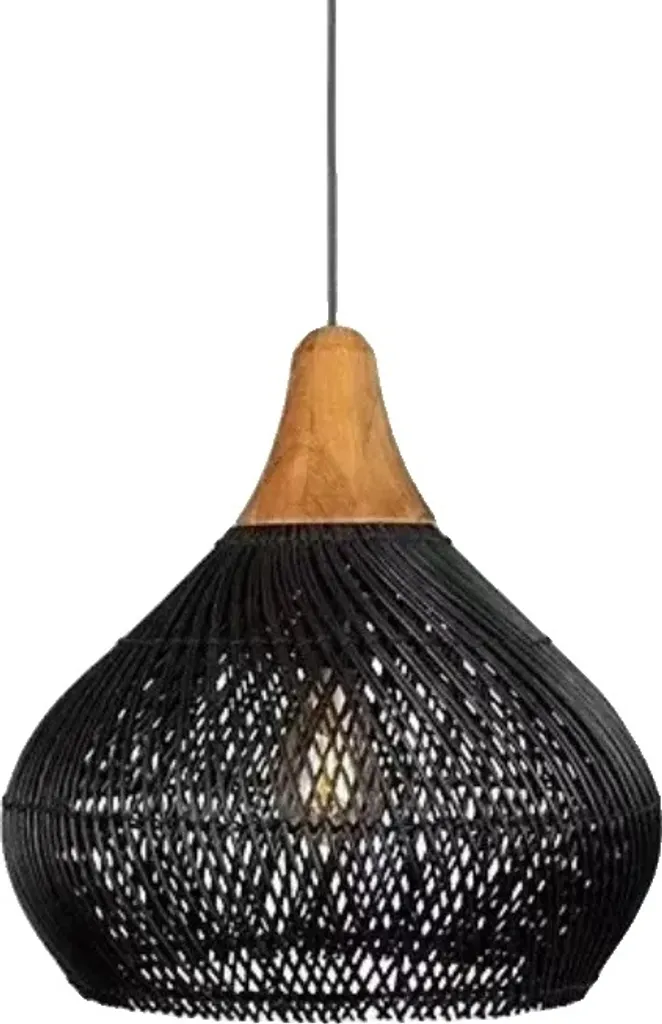 Suspension rotin naturelle : éclairage tamisé pour salon style japonais