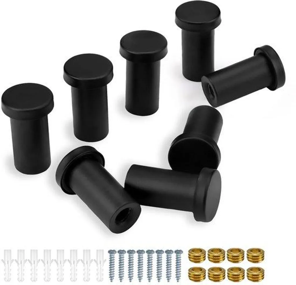 Accroches serviettes 36mm noir mat robustes pour salle de bain chic