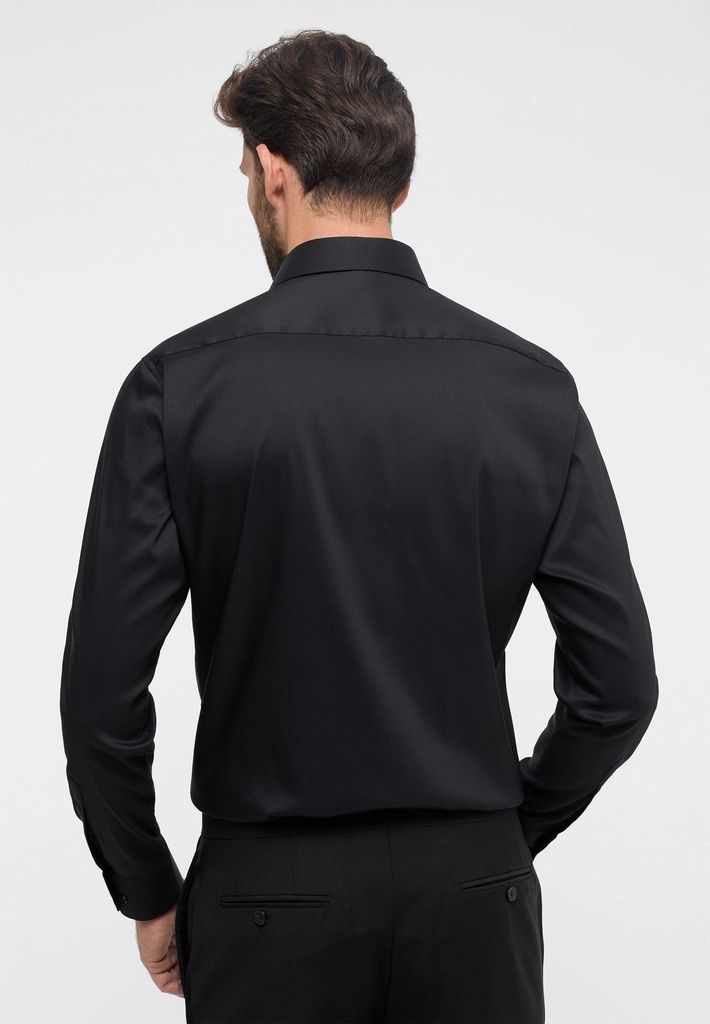 Eterna Herren Performance Shirt Twill-Stretch Langarm (3377 X18K), Größe:41, Farbe:Schwarz (39)
