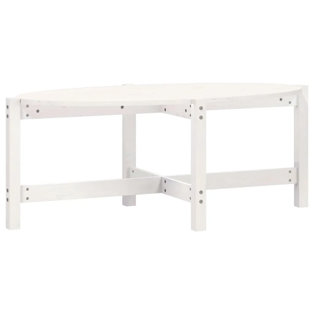 SYFAX™ Tavolino Bianco 118x63x45 cm - Arredo Casa in Pino Massello